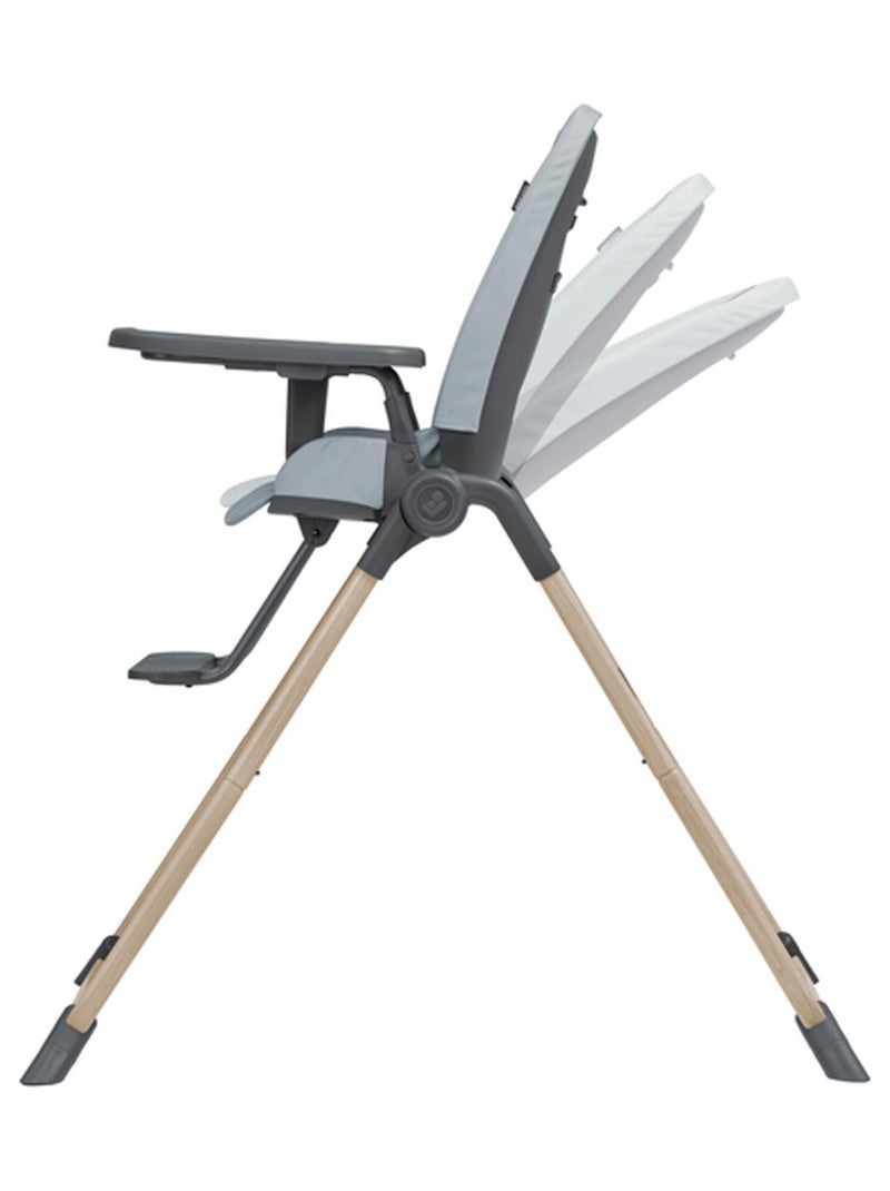 MAXI-COSI Ava Chaise haute bébé, ultra compacte, légère, de la naissance à 3 ans, Beyond Grey Eco Gris clair - Kiabi