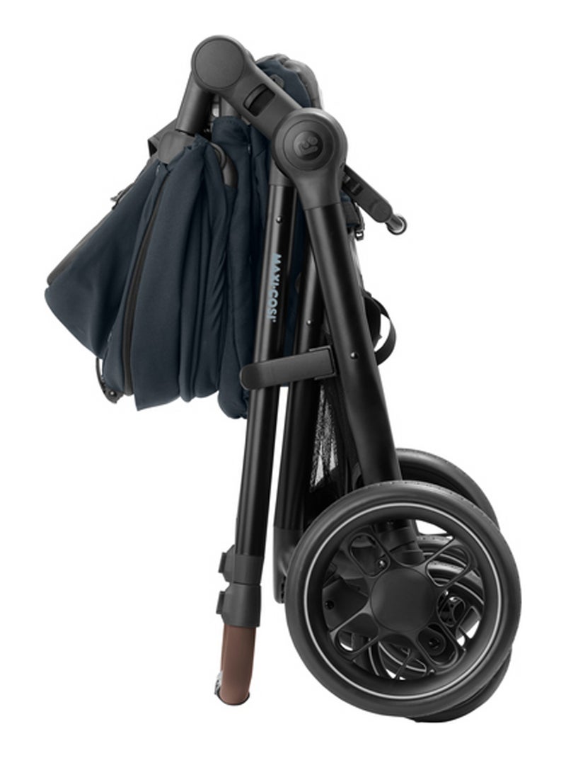 MAXI-COSI Poussette 2 en 1 Zelia 3, nacelle intégrée, 4 roues gris anthracite - Kiabi