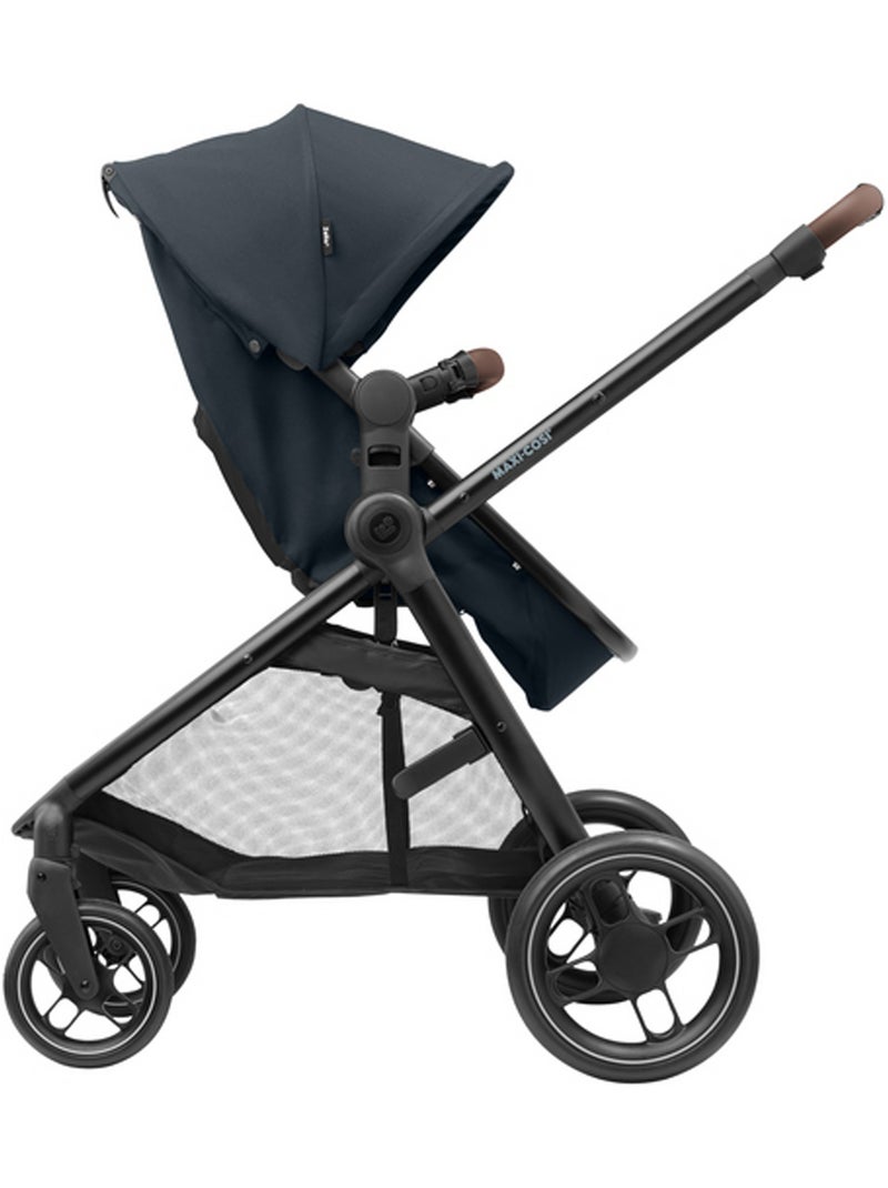 MAXI-COSI Poussette 2 en 1 Zelia 3, nacelle intégrée, 4 roues gris anthracite - Kiabi