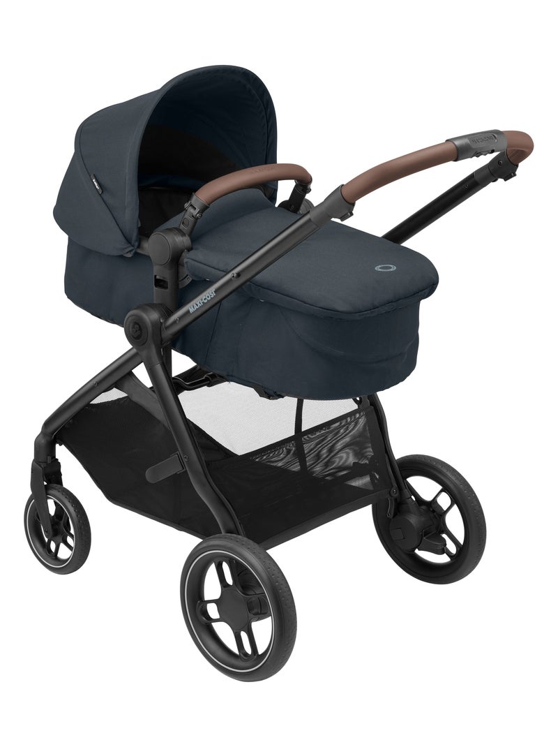 MAXI-COSI Poussette 2 en 1 Zelia 3, nacelle intégrée, 4 roues gris anthracite - Kiabi