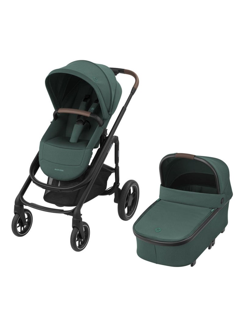 MAXI-COSI poussette Duo combinée Plaza Plus, 0 à 4 ans (22kg), Nacelle incluse Vert - Kiabi