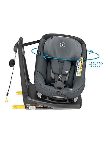 Maxi cosi siège auto axissfix, group 0+/1, pivotant, i-size, de 4 mois à 4 ans, authentic graphite