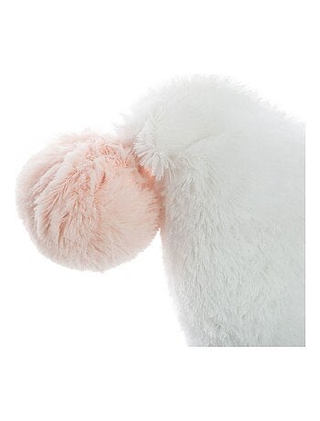 Maxi coussin couronne - Blanc et rose