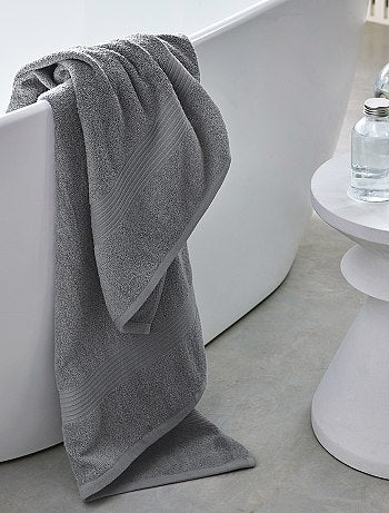 Serviette de bain 100 cm x 150 cm - Gris uni