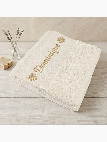 Maxi drap de bain à broder éponge toile Aïda