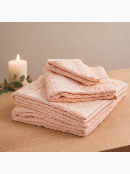 Maxi drap de bain à broder éponge toile Aïda - Kiabi