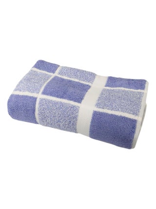 Maxi drap de bain coton bouclette éponge carreaux CELESTE