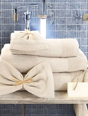 Maxi drap de bain coton lin éponge ALINE