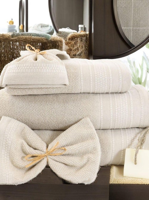 Maxi drap de bain coton lin éponge LINA - Kiabi