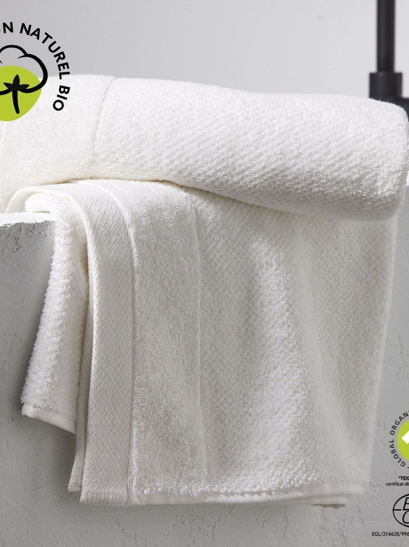 Maxi drap de bain en coton BIO Blanc - Kiabi