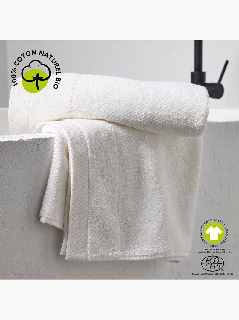 Maxi drap de bain uni BIO ORGANIC Blanc - Kiabi