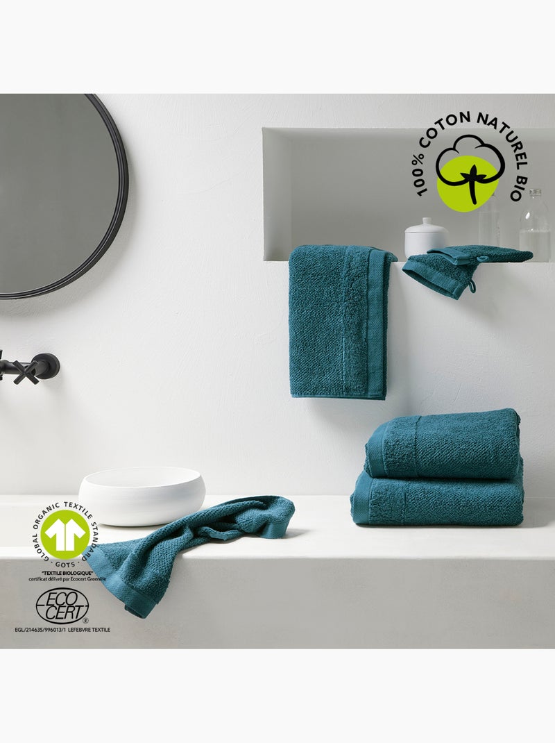 Maxi drap de bain uni BIO ORGANIC Bleu - Kiabi
