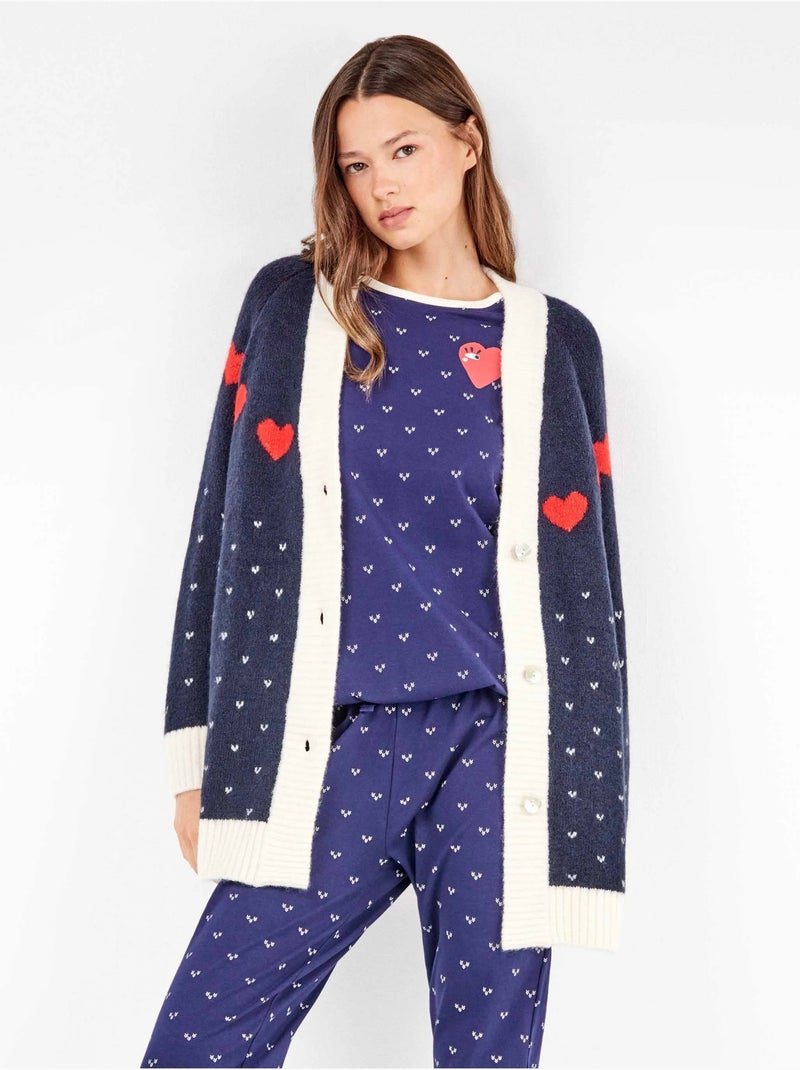 Maxi gilet en tricot Multicolore - Kiabi