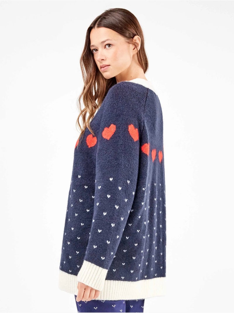 Maxi gilet en tricot Multicolore - Kiabi