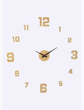 Maxi horloge murale en bois, à installer - Afibel