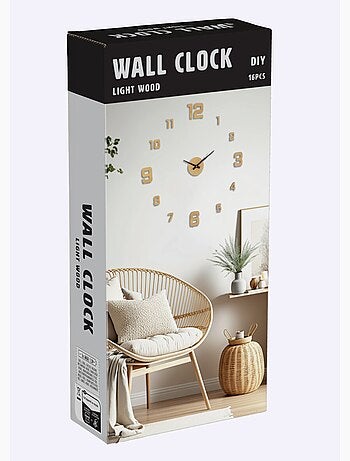 Maxi horloge murale en bois, à installer - Afibel