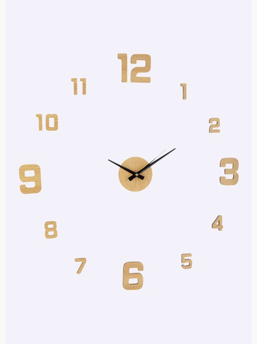 Maxi horloge murale en bois, à installer - Afibel - Kiabi
