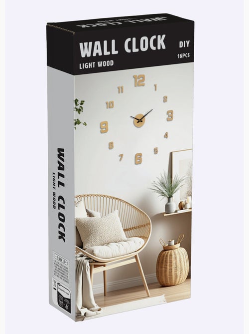 Maxi horloge murale en bois, à installer - Afibel - Kiabi