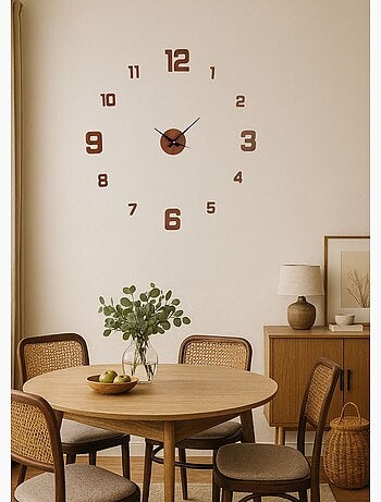 Maxi horloge murale en bois, à installer - Afibel