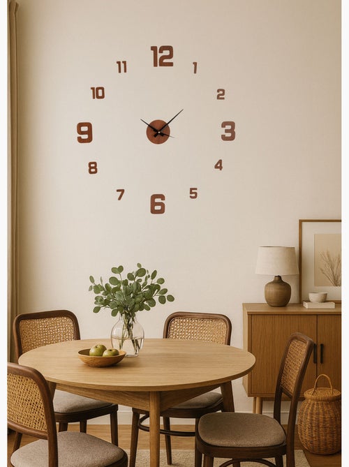 Maxi horloge murale en bois, à installer - Afibel - Kiabi