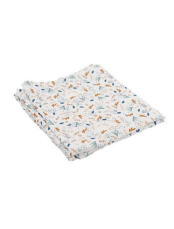 Maxi lange bébé en mousseline motif végétal
