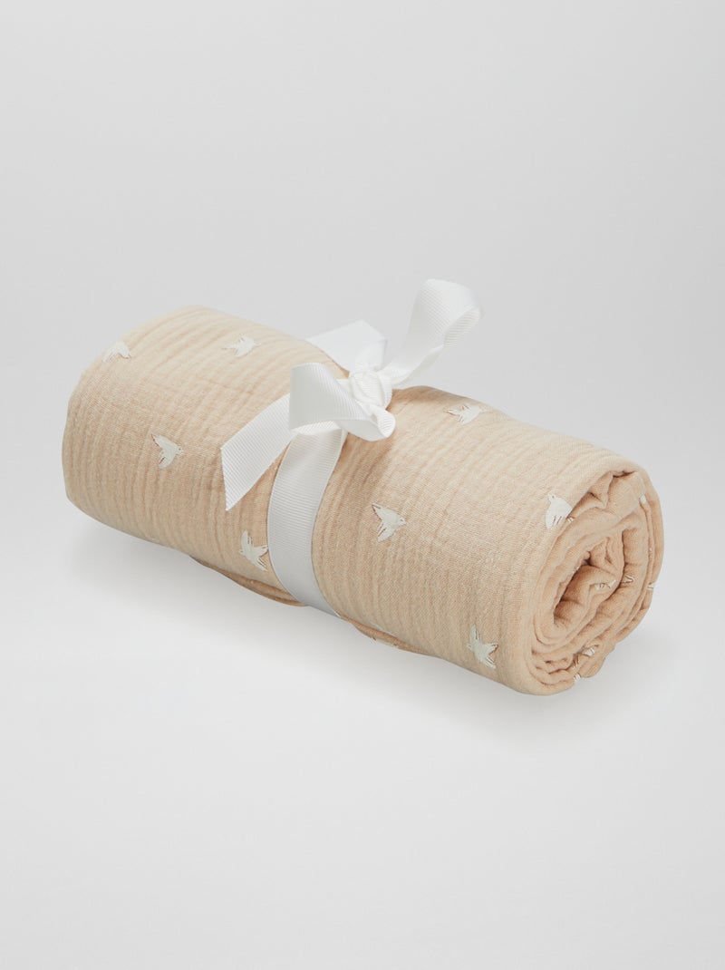 Maxi lange en coton Beige - Kiabi
