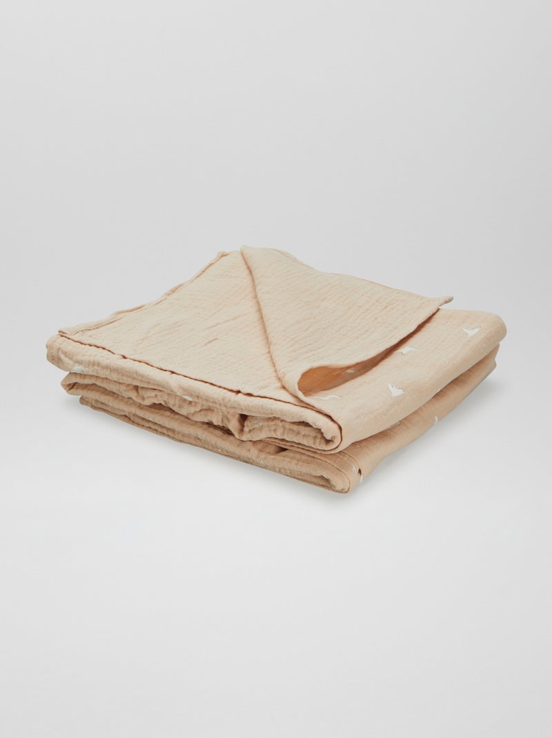 Maxi lange en coton Beige - Kiabi
