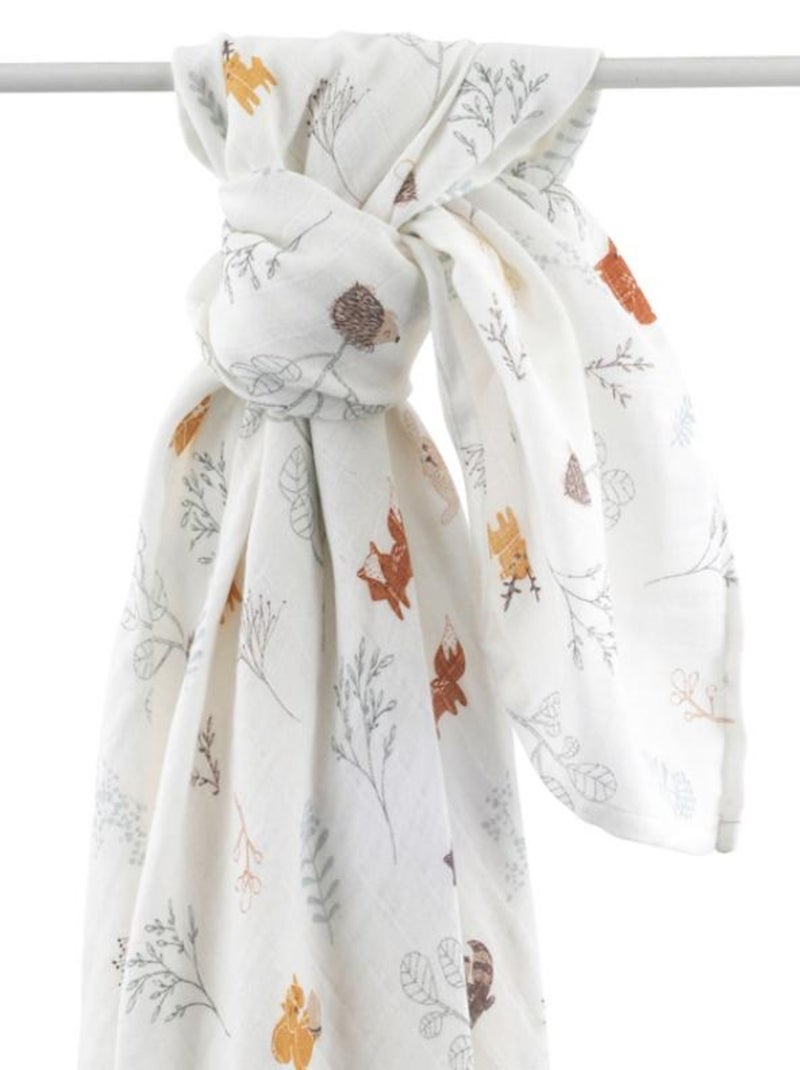 Maxi Lange En Coton Bio Dream Forest (120 X 120 Cm) Multicolore - Kiabi