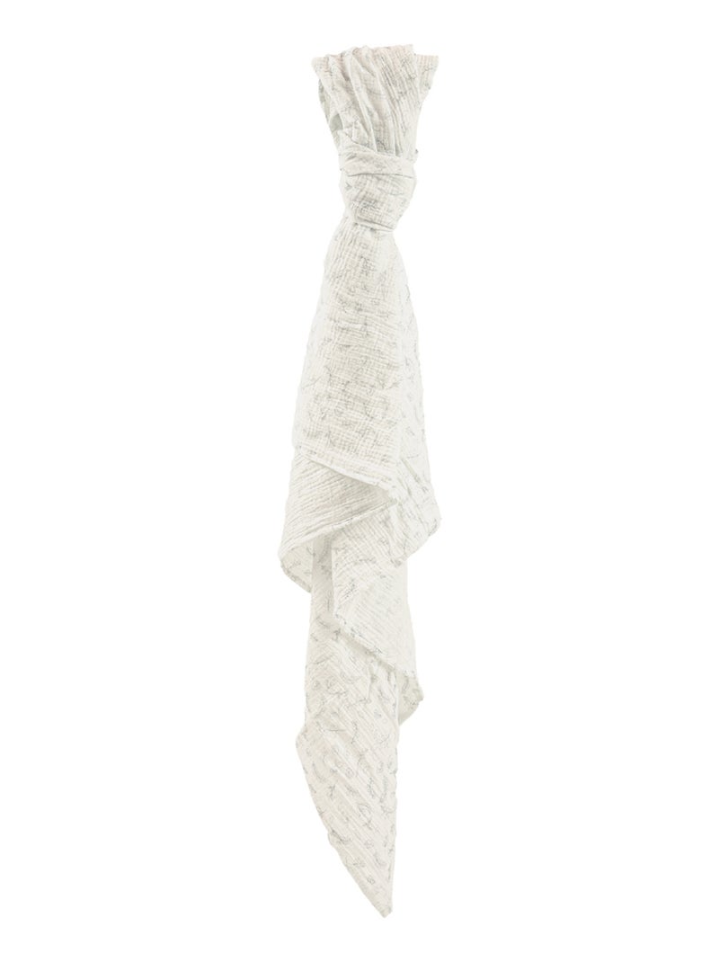 Maxi lange en coton bio Leafy Bunny Blanc Ecru - Kiabi