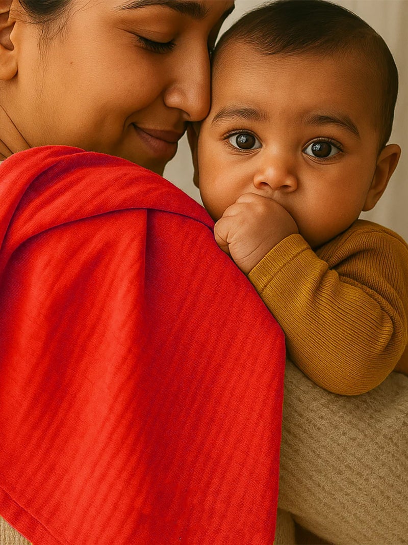 Maxi Lange en Coton Bio Rouge - Kiabi