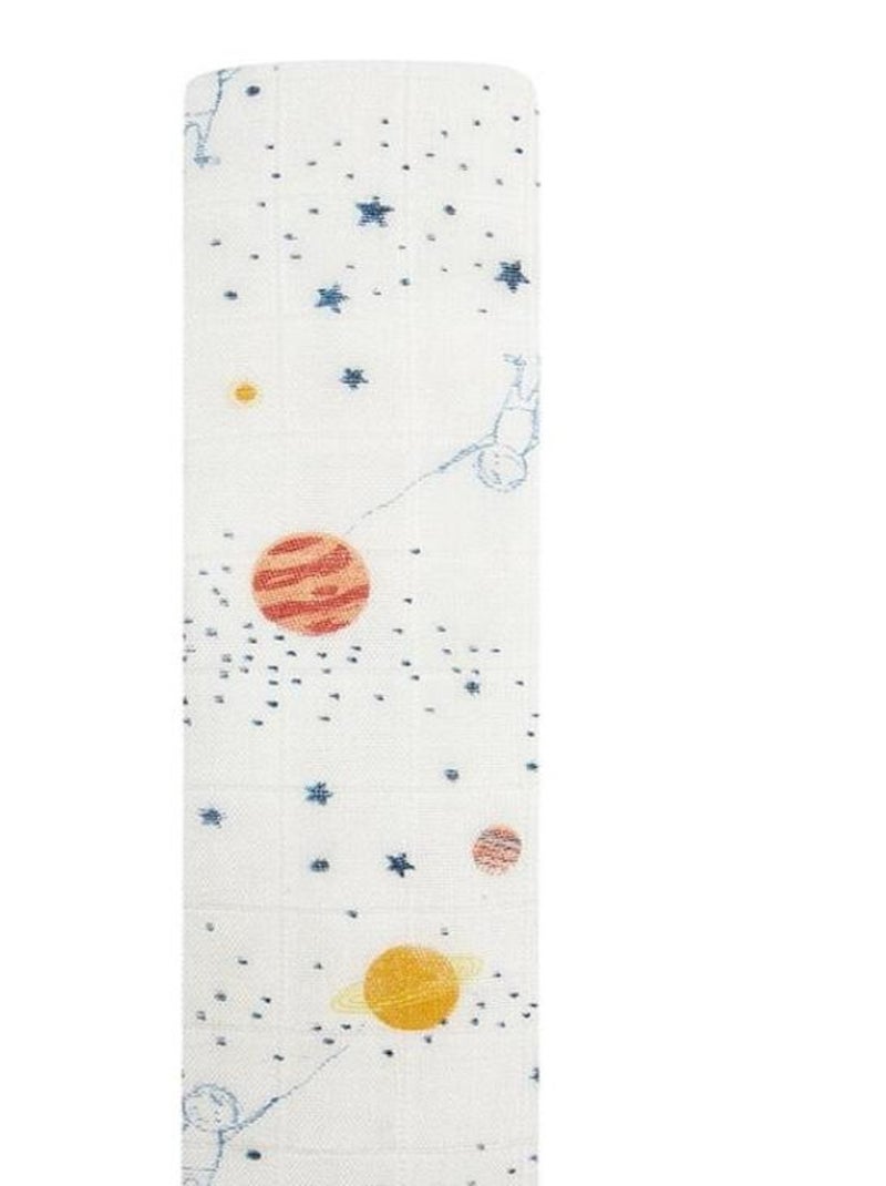 Maxi lange Silky Soft orbite Stargaze (120 x 120 cm) Blanc - Kiabi