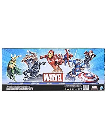 Maxi pack avengers 7 figurines de 30 cm, 5 accessoires, marvel avengers titan hero series