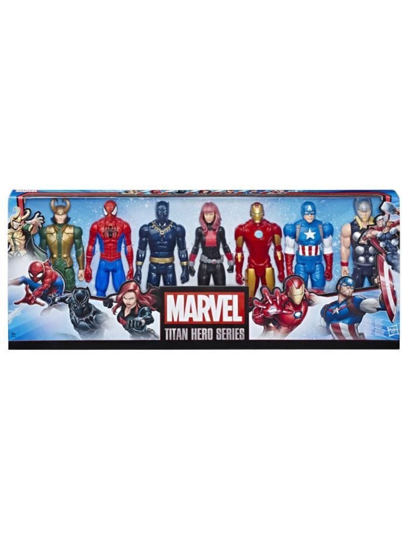 Maxi pack avengers 7 figurines de 30 cm, 5 accessoires, marvel avengers titan hero series Multicolore - Kiabi