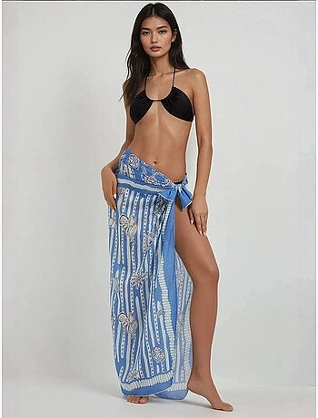Maxi-robe de plage imprimée