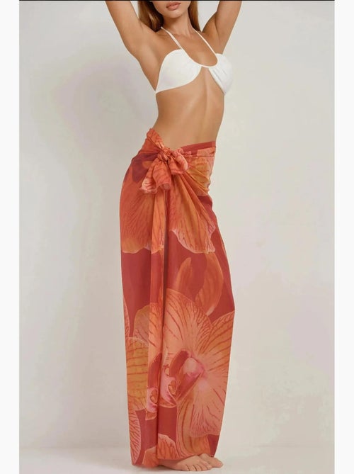 Maxi-robe de plage imprimée hiccup - Kiabi