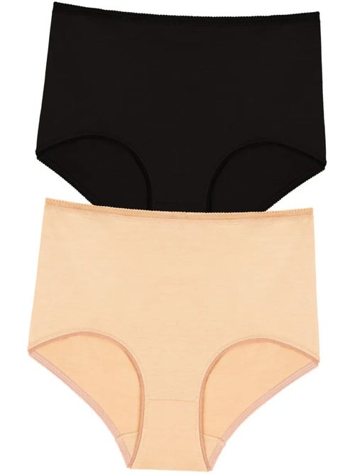 Maxi slip taille haute lot de 2 penti - Kiabi