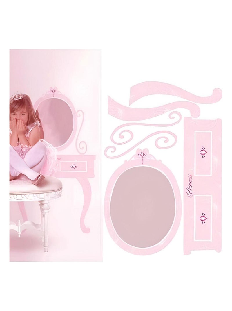 Maxi Sticker Deco Disney Princesse miroir Rose - Kiabi