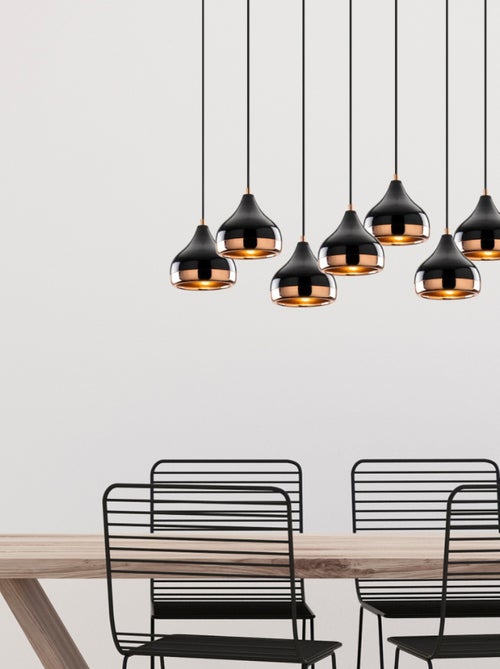 Maya suspension filaire noire et cuivrée 7 lampes - Kiabi Maya suspension filaire noire et cuivrée 7 lampes - Kiabi