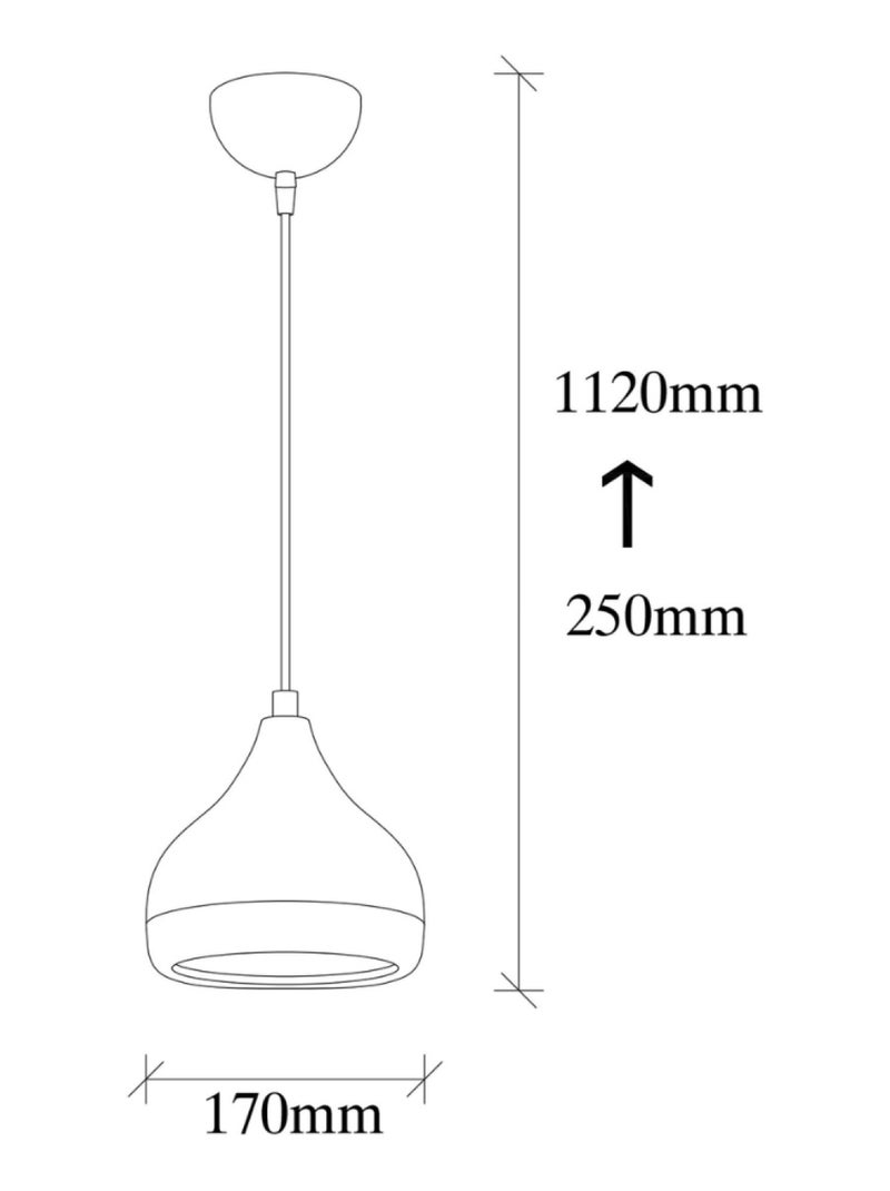 MAYA Suspension filaire noire et cuivrée Noir Noir - Kiabi