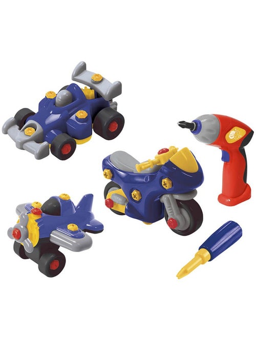 Mecanic Challenge 3 vehicules a construir pour les petits - Kiabi