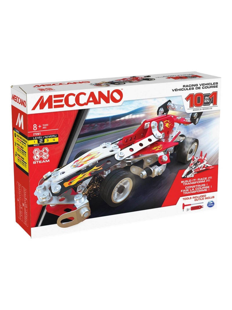 Meccano : Véhicules de course : 10 modèles N/A - Kiabi