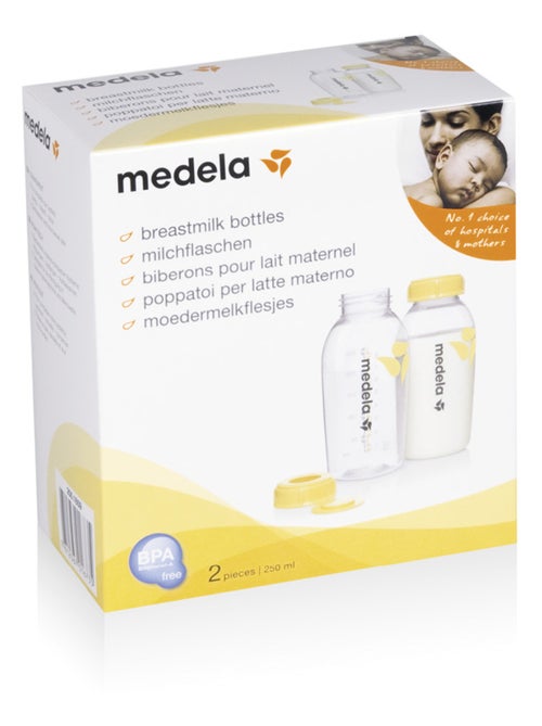 MEDELA - Biberons de recueil 250 ml - lot de 2 - Conservation lait maternel - Kiabi