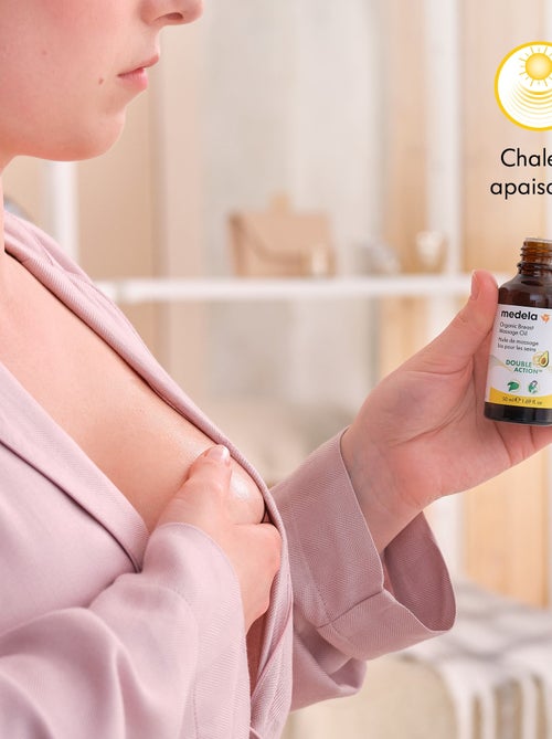 MEDELA - Huile de massage Double Action™ bio pour les seins 50ml - Soulage - Kiabi
