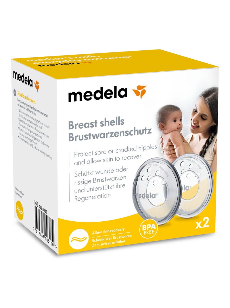 MEDELA - Protège-mamelons - lot de 2 - Allaitement sans douleur Transparent - Kiabi