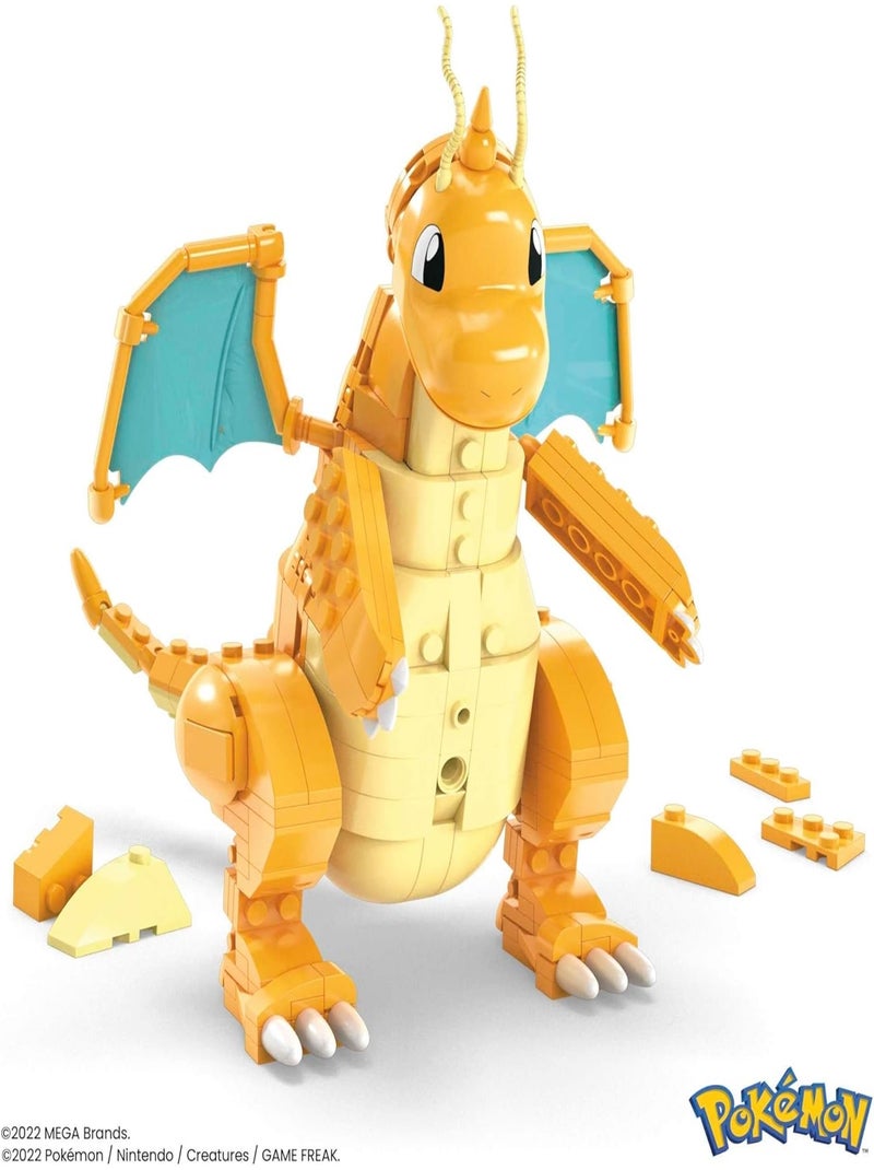 Mega Pokémon - Coffret construction Dracolosse de 388 pièces Jaune - Kiabi