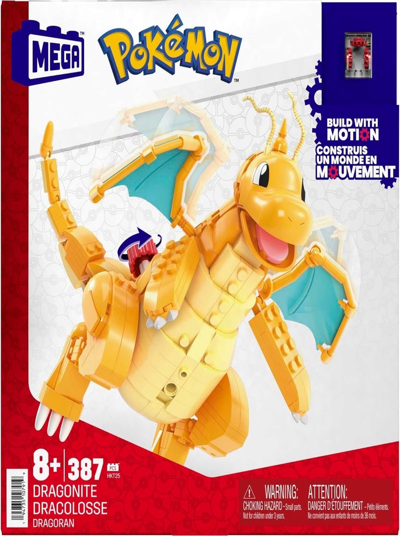 Mega Pokémon - Coffret construction Dracolosse de 388 pièces Jaune - Kiabi