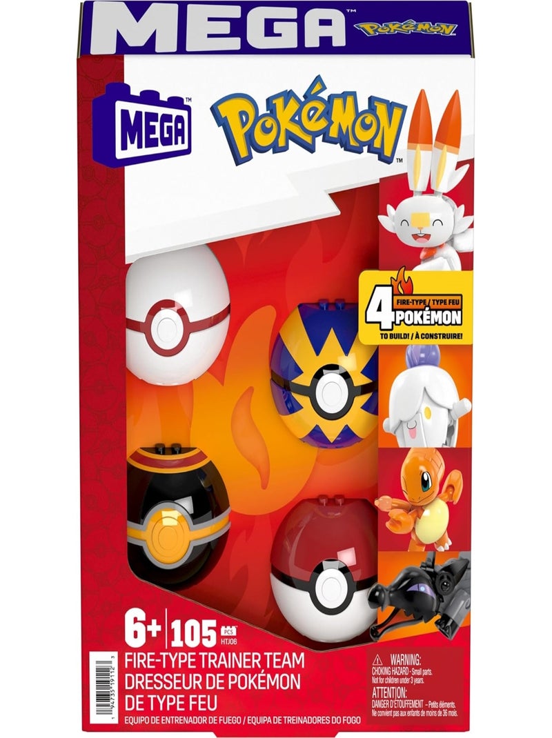 Mega Pokémon - Coffret construction dresseur avec 4 figurines articulées Multicolore - Kiabi