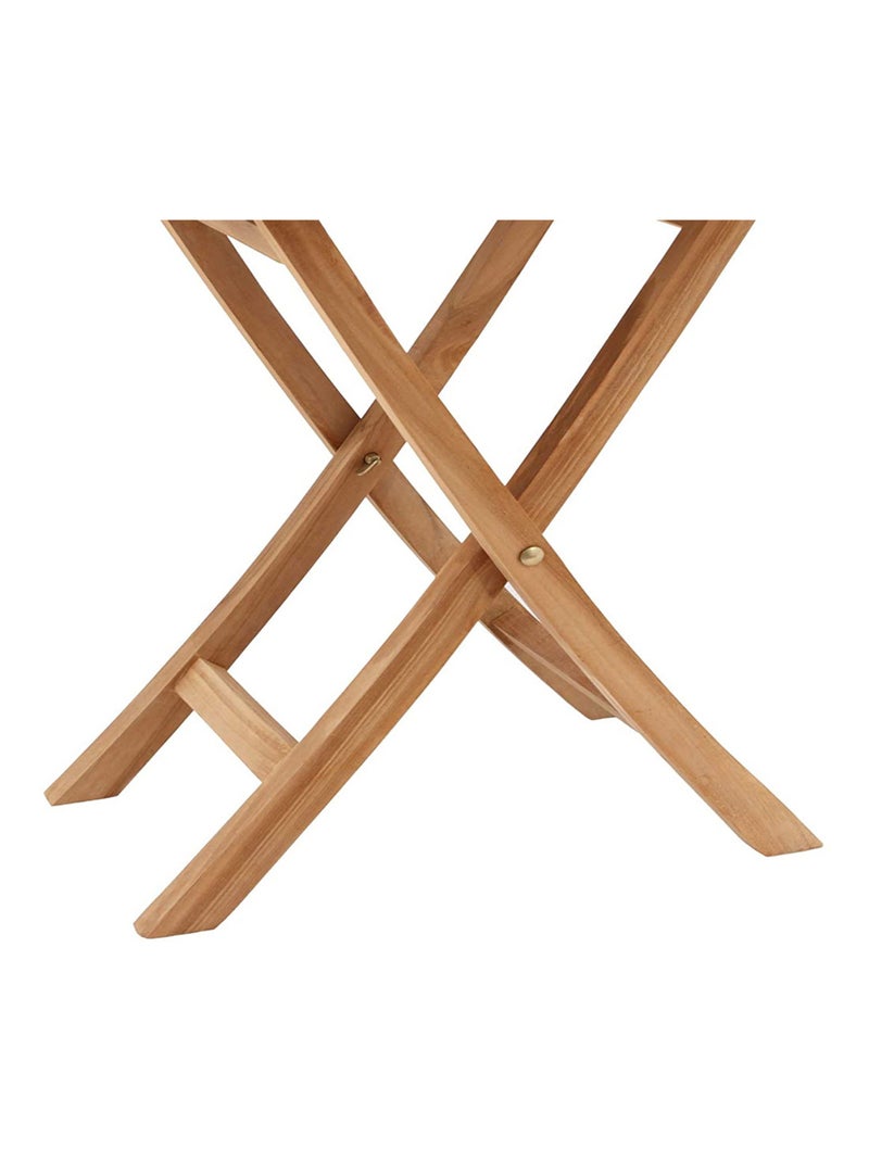 MEJA Table ronde pliable 120cm Marron - Kiabi