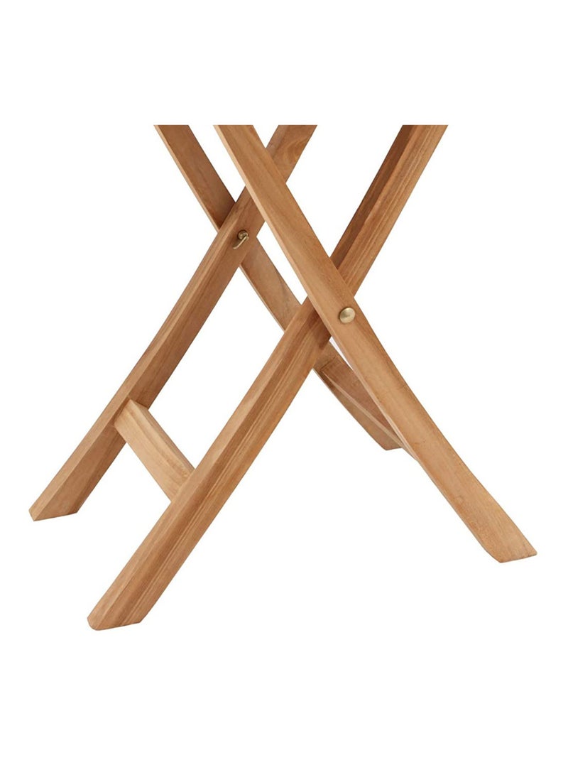 MEJA Table ronde pliable 80cm Marron - Kiabi