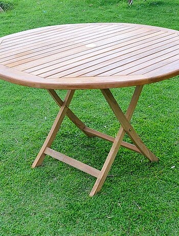 Mejia - Table ronde pliable 120cm